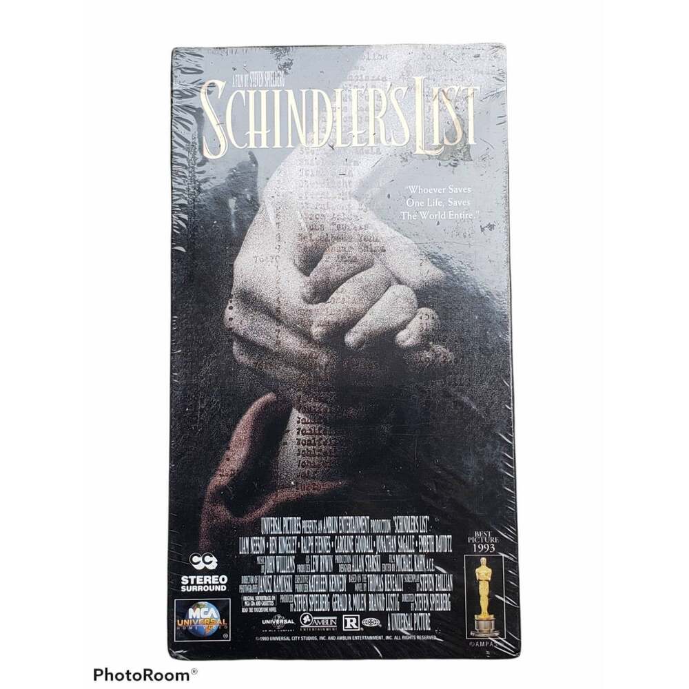 Steven Spielberg Schindler's List Universal Studios Award Winning Movie -  VHS